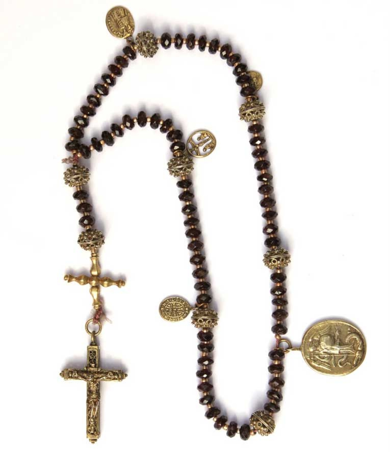 Barocker Rosenkranz, 18.Jahrhundert Silber antique rosary 18.th