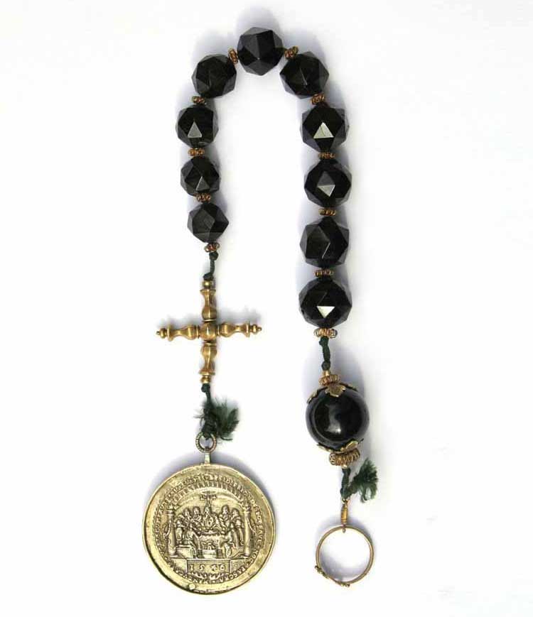 Barocker Rosenkranz, 18.Jahrhundert Silber antique rosary 18.th