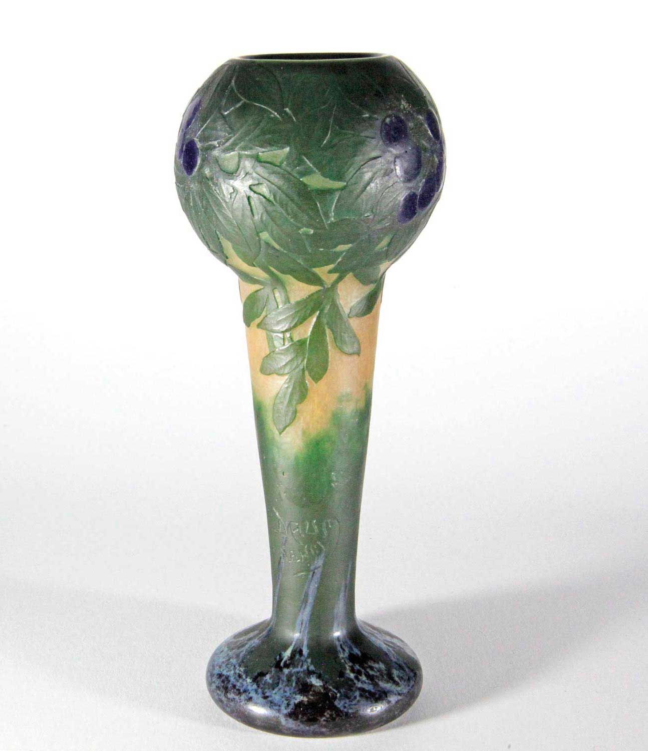 Bedeutende Daum-Vase - Prunellier